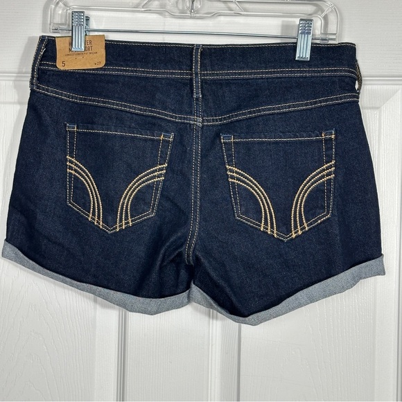 NWT Hollister midi short size 5, w27", 4" inseam, dark wash, denim - Picture 4 of 13